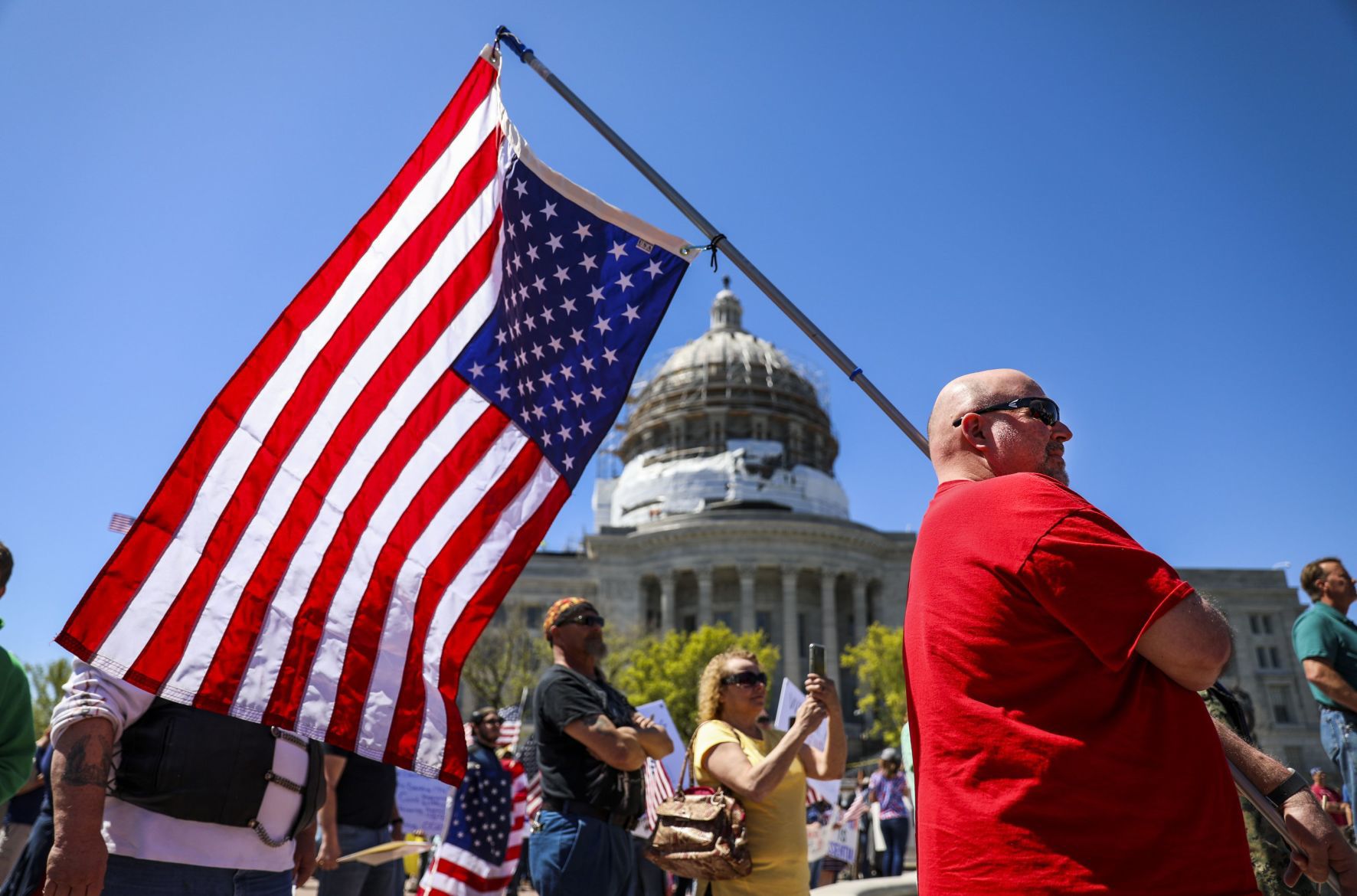 Citizens protest stay-home order